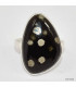 Bague asymétrique Obsidienne Galaxie taille 55/56 Bagues pierres naturelles KC123.3