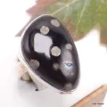 Bague asymétrique Obsidienne Galaxie taille 55/56 - Bagues pierres naturelles