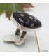 Bague asymétrique Obsidienne Galaxie taille 55/56 Bagues pierres naturelles KC123.3