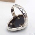 Bague asymétrique Obsidienne Galaxie taille 55/56 Bagues pierres naturelles KC123.3