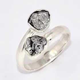Bague Campo del Cielo 2 pierres plusieurs tailles - Bijoux en Campo Del Cielo