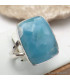 Bague rectangulaire Larimar AAA taille 62 Bagues pierres naturelles KC126