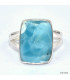 Bague rectangulaire Larimar AAA taille 62 Bagues pierres naturelles KC126