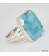 Bague rectangulaire Larimar AAA taille 62 Bagues pierres naturelles KC126