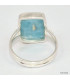 Bague rectangulaire Larimar AAA taille 62 Bagues pierres naturelles KC126
