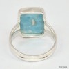 Bague rectangulaire Larimar AAA taille 62 Bagues pierres naturelles KC126