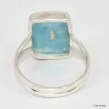 Bague rectangulaire Larimar AAA taille 62 - Bagues pierres naturelles