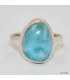 Petite bague Larimar taille 53 AAA Bagues pierres naturelles KC126.2