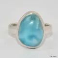 Petite bague Larimar taille 53 AAA - Bagues pierres naturelles