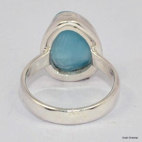 Petite bague Larimar taille 53 AAA Bagues pierres naturelles KC126.2