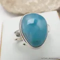 Petite bague Larimar taille 53 AAA - Bagues pierres naturelles