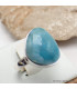 Bague authentique Larimar taille 56 Bagues pierres naturelles KC126.3
