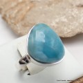 Bague authentique Larimar taille 56 Bagues pierres naturelles KC126.3