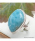 Bague Larimar asymétrique taille 59 Bagues pierres naturelles KC126.5