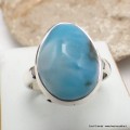 Bague authentique Larimar taille 61 Bagues pierres naturelles KC126.6