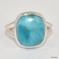 Bague authentique Larimar taille 58 Bagues pierres naturelles KC126.7