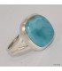 Bague authentique Larimar taille 58 Bagues pierres naturelles KC126.7