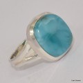 Bague authentique Larimar taille 58 Bagues pierres naturelles KC126.7