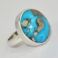 Bague Turquoise du moyen orient taille 55 Bagues pierres naturelles KC127.1