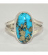 Bague véritable Turquoise du moyen orient taille 60 Bagues pierres naturelles KC127.4