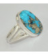 Bague véritable Turquoise du moyen orient taille 60 Bagues pierres naturelles KC127.4