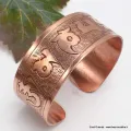 Large Bracelet tibétain en Cuivre et mantra - Bijoux en Cuivre