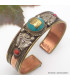 Bracelet tibétain cuivre et Kalachakra Bracelets tibétains bouddhistes BRAC204