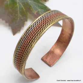 Bijou bracelet tibétain Trois métaux - Bracelets tibétains bouddhistes