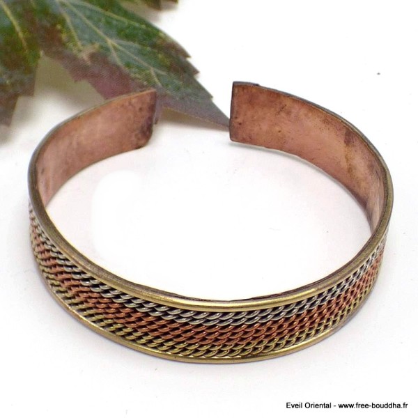 Bijou bracelet tibétain Trois métaux Bracelets tibétains bouddhistes AA51.6