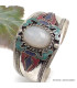 Gros Bracelet tibetain look ancien Pierre de lune Bracelets tibétains bouddhistes ref7588.1