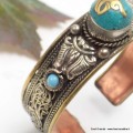 Bracelet Tibétain Om cuivre et métal Bijoux en Cuivre NBR1.1