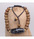 Bracelet tibétain Os sculpté et Dzi Bracelets tibétains bouddhistes BRTIB5