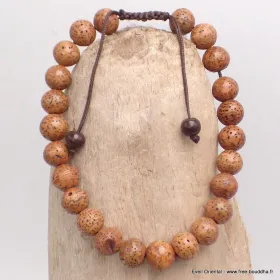 Bracelet tibétain mala vraies Graines de Lotus brun - Bracelets tibétains bouddhistes
