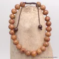 Bracelet tibétain mala vraies Graines de Lotus brun - Bracelets tibétains bouddhistes