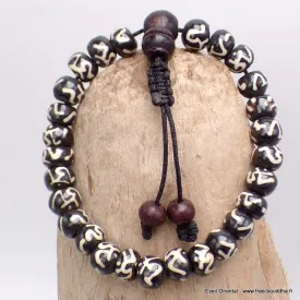Bracelet tibétain mantra peint à la main - Bracelets tibétains bouddhistes