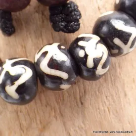 Bracelet tibétain mantra peint à la main - Bracelets tibétains bouddhistes