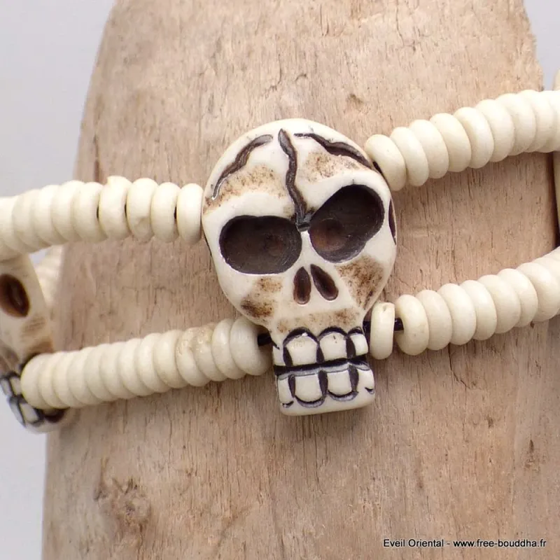 Bracelet tibétain Tête de Mort - Bracelets tibétains bouddhistes