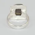 Bague Labradorite bleue rectangulaire taille 57 - Bijoux en Labradorite Bleue