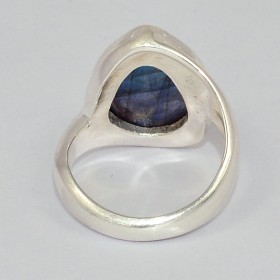 Bague asymétrique Labradorite bleue taille 51/52 Bagues pierres naturelles KC128.3