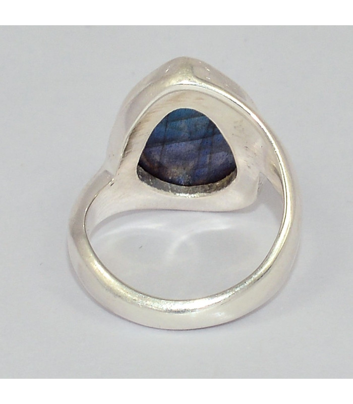Bague asymétrique Labradorite bleue taille 51/52 Bagues pierres naturelles KC128.3