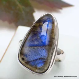 Bague goutte Labradorite bleue taille 55/56 - Bagues pierres naturelles