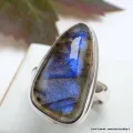 Bague goutte Labradorite bleue taille 55/56 - Bagues pierres naturelles
