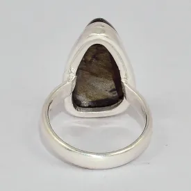 Bague goutte Labradorite bleue taille 55/56 - Bagues pierres naturelles