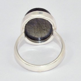 Bague ovale Labradorite bleue taille 59 Bagues pierres naturelles KC128.6