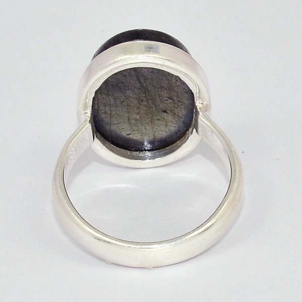 Bague ovale Labradorite bleue taille 59 Bagues pierres naturelles KC128.6
