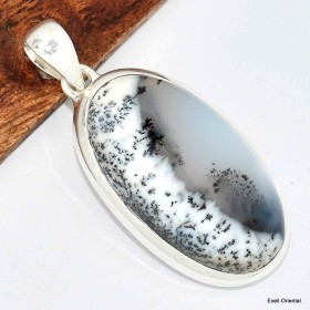 Pendentif allongé Merlinite Opale dendritique Bijoux en Opale Dendritique (Merlinite) KC129.1