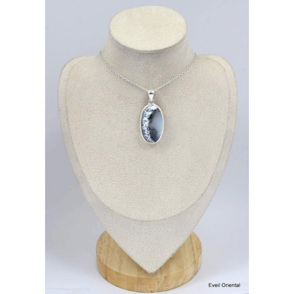 Pendentif allongé Merlinite Opale dendritique Bijoux en Opale Dendritique (Merlinite) KC129.1