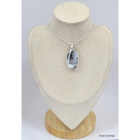 Pendentif Merlinite oval Bijoux en Opale Dendritique (Merlinite) KC129.2