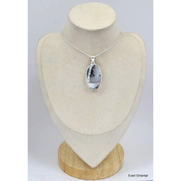 Pendentif Merlinite oval Bijoux en Opale Dendritique (Merlinite) KC129.2