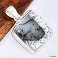 Pendentif carré en Merlinite Bijoux en Opale Dendritique (Merlinite) KC129.3